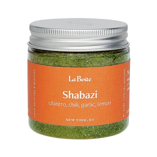 La Boite - SHABAZI, Mezcla de especias con cilantro, chile, ajo, limón - Ideal para condimentar y marinar platos, salsas, verduras, asar - 1.5 oz.