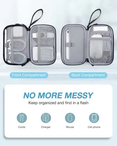 Miniatura 2 de BAGSMART Organizador de cables de viaje Organizador de cables de viaje Bolso Organizador electrónico Bolso Organizador de viaje, Esenciales de viaje