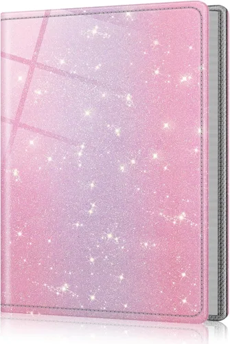 Miniatura 11 de Fintie - Álbum de fotos de 5x7 pulgadas, 52 bolsillos, mini capacidad, cubierta premium de piel vegana, portátil, álbum en formato de billetera