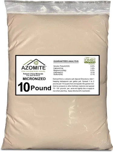 Miniatura 8 de Azomite Fertilizante orgánico micronizado Trace 0-0.2 Bolsa a granel de 67 minerales esenciales con certificación OMRI, 5 libras marrón 05 libras
