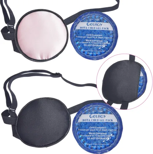Miniatura 19 de Parches refrescantes para ojos hinchados, parche de ojo de hielo de seda pura, máscara de un solo ojo, cubierta médica de un solo ojo, terapia fría