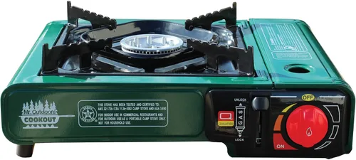 Miniatura 2 de King Kooker Mr. Outdoors Cookout Modelo # MOC13S Estufa de butano individual con bolsa de transporte, verde, grande