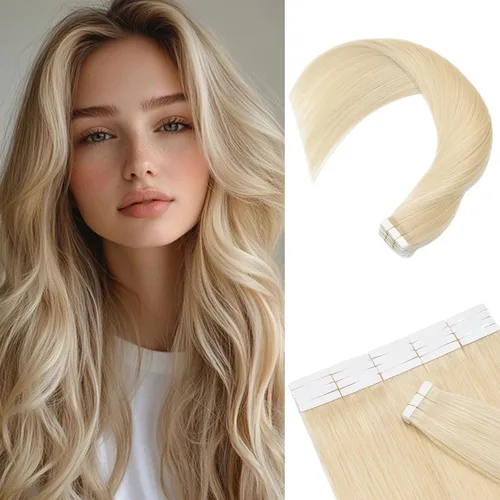 Miniatura 17 de Rich Choices Extensiones de cabello humano con cinta, 40 unidades, 3.53 oz, 100% Remy, extensiones de cabello humano real, extensiones de cabello