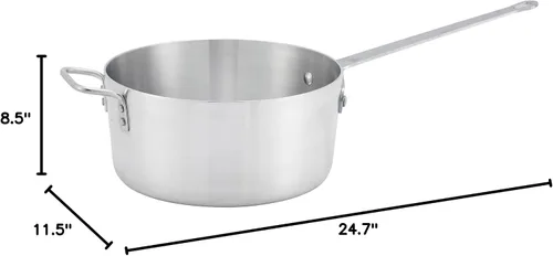 Miniatura 10 de Winware - Sartén de aluminio (10 cuartos de galón, 0.118 in, aluminio)