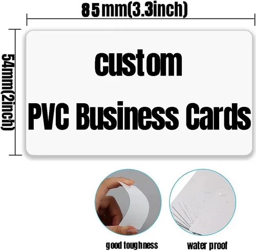 Miniatura 2 de 1000 tarjetas de visita personalizadas de PVC impermeable, añade foto, texto/logotipo, imprime tus propias tarjetas de visita personalizadas