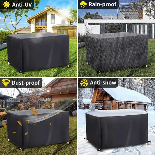 Miniatura 4 de Funda para muebles de patio para sombra y lluvia, fundas impermeables para muebles de exterior para asientos al aire libre, mesa auxiliar, sofá
