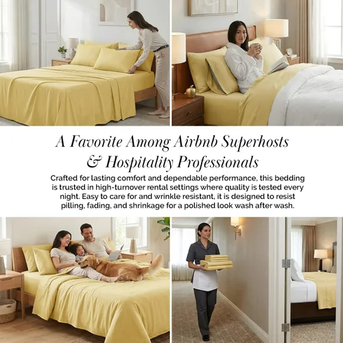 Miniatura 225 de Southshore Fine Living, Inc. Juego de 7 piezas de sábanas King divididas para cama ajustable, juego de sábanas King divididas con bolsillo de 21