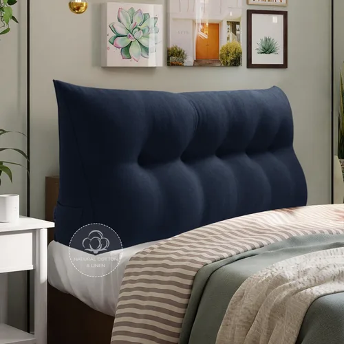 Miniatura 55 de Almohada WOWMAX grande de apoyo con forma triangular, almohada con forma de cuña para respaldo o lectura, cabecero para el día de la Madre