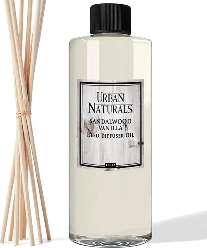 Miniatura 25 de Urban Naturals Recambio de aceite difusor de varillas ámbar y lavanda, lavanda relajante, ámbar cálido, aroma calmante para habitación, 4 onzas +