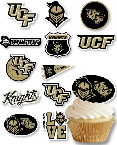 Miniatura 13 de Decoraciones para cupcakes de la Universidad de Alabama, suministros para fiestas de fútbol americano, cumpleaños, graduación (24 piezas)
