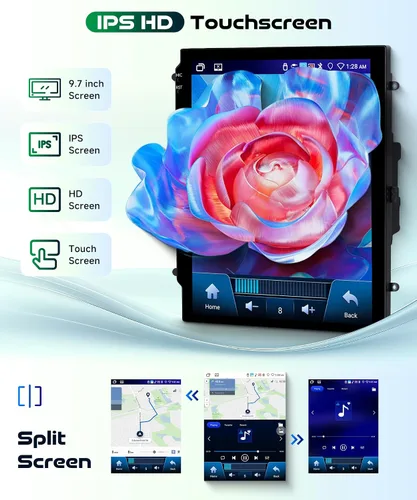Miniatura 7 de 4G+64G Radio de Coche Android Estéreo Vertical para 2012 2013 2014 2015 2016 2017 2018 Ford Focus, CarPlay Inalámbrico Android Auto HD IPS Pantalla
