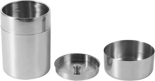 Miniatura 2 de Yosoo Health Gear Recipiente de acero de lata de té con tapa, latas de té de acero inoxidable para té suelto, recipientes de metal con tapa de sello
