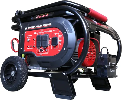 Miniatura 2 de All Power America Generador portátil de combustible dual de 10000 vatios a gas/propano resistente con arranque eléctrico, negro