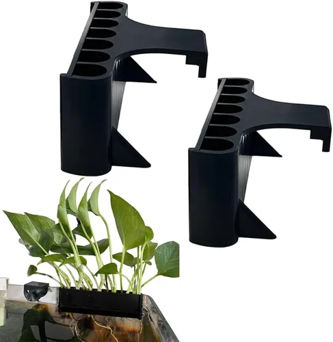 2 vasos para plantas acuáticas mejoradas con 7 agujeros para pecera, perfecto para cultivo acuapónico y decoraciones de paisajes acuáticos en la