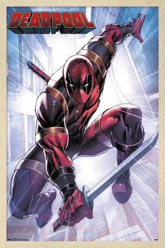Miniatura 7 de Trends International Marvel Comics Deadpool - Póster de pared de ataque, 22.375 x 34 pulgadas, versión enmarcada en negro Versión con marco negro