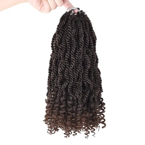 Miniatura 10 de Cabello de ganchillo para niños de 8 pulgadas, cabello de ganchillo para mujeres negras, paquete de 6 paquetes de trenzas senegalesas, extremos