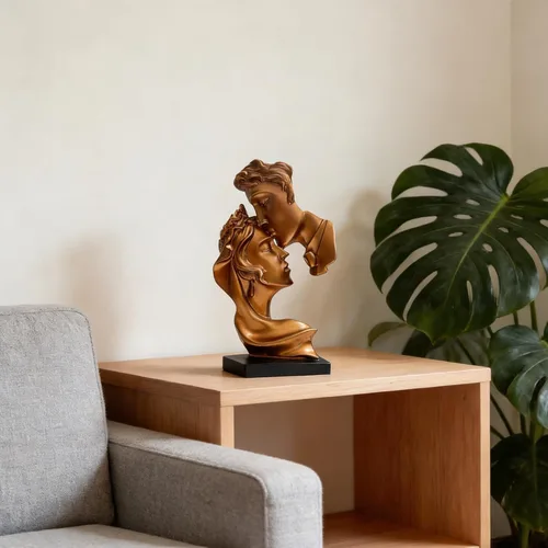 Miniatura 5 de Escultura de beso para parejas, arte abstracto, escultura de pareja, decoración de estatua de resina, estatua romántica utilizada para decoración