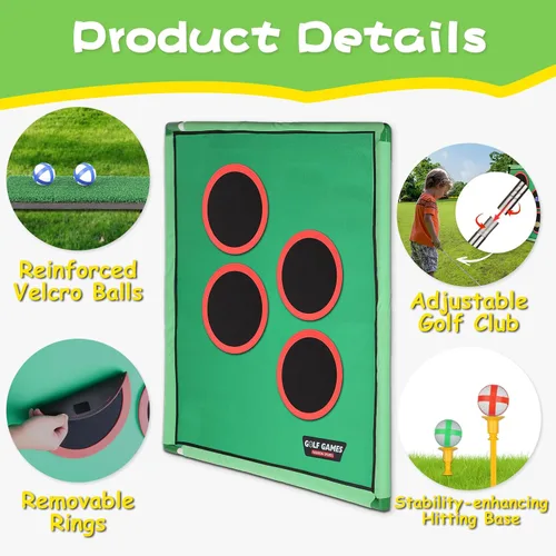 Miniatura 4 de Juego de astillado de golf para exteriores e interiores: juegos de golf en el patio trasero para adultos y golfistas, regalos de cumpleaños