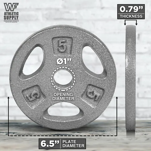 Miniatura 6 de WF Athletic Supply Juego de mancuernas ajustables con mango de barra recta o rizado EZ roscado cromado de 1 pulgada, entrenamiento de fuerza