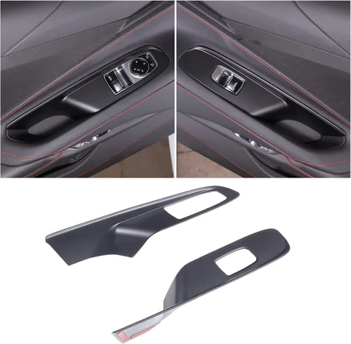 Miniatura 8 de Sekhyna Cubierta del panel de interruptor de elevación de ventana compatible con Chevrolet Corvette C8 Coupe Stingray 2020 2021 2022 2023 ABS 2