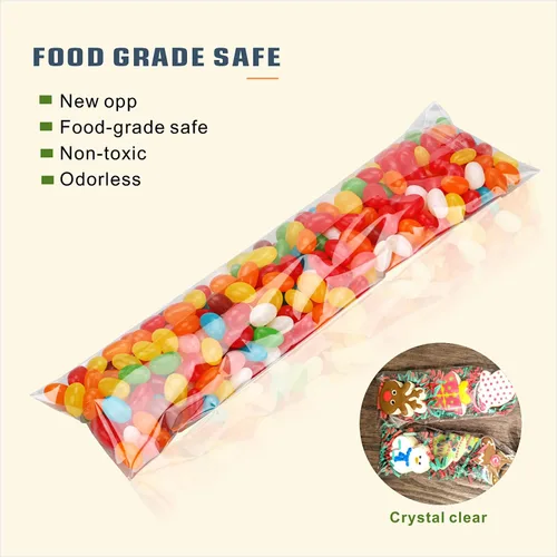 Miniatura 4 de 100 bolsas de celofán resellables transparentes de 2 x 8 pulgadas de largo, con solapa adhesiva, envoltura de regalo, embalaje de plástico