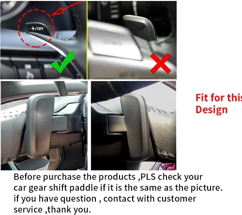 Miniatura 2 de SANRILY Extensión de palanca de cambios de paleta de fibra de carbono para Mazda 6 3 CX3 CX5 CX9 MX5 2017-UP Paleta de cambio de paleta de cambio