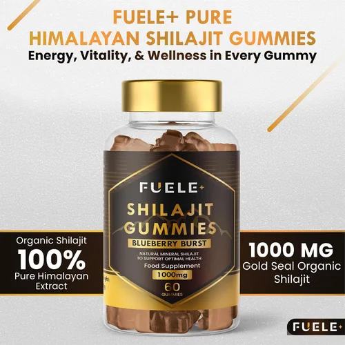 Miniatura 2 de Shilajit - Gomitas Shilajit para hombres y mujeres, Shilajit del Himalaya con más de 85 minerales, refuerzo de energía y apoyo de inmunidad, 30000