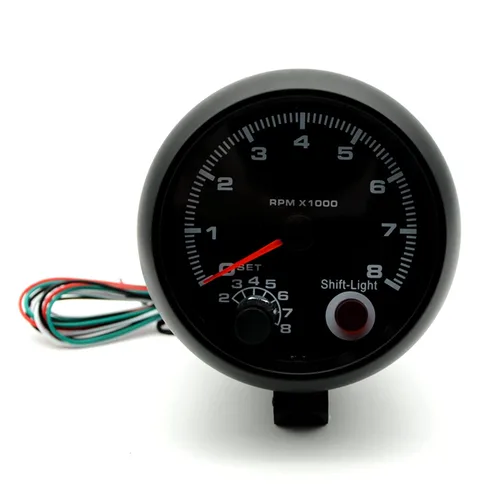 Miniatura 7 de Geevorks, tacómetros de reemplazo automotriz de 3.75'' 12V, 0-8000RPM luz azul, tacómetro de RPM para vehículos de gasolina de 1-8 cilindros, 1-2