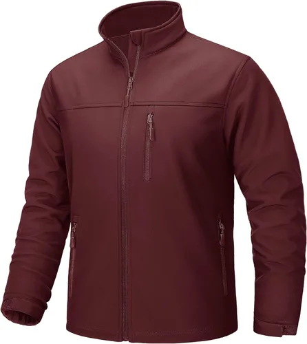 Miniatura 10 de TACVASEN Chaqueta ligera Softshell para hombre, con forro polar, impermeable, táctica, con cremallera, abrigo de invierno cortavientos casual
