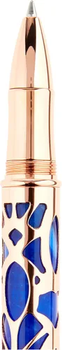 Miniatura 3 de Conklin Bolígrafo Endura Deco Crest en azul con detalles cromados – Instrumento de escritura recargable por Conklin Pen Company