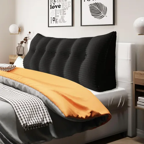 Miniatura 54 de Almohada de cuña gruesa de 14 libras tamaño King para cabecero, posicionador de cuerpo, almohada de lectura triangular para sentarse en la cama