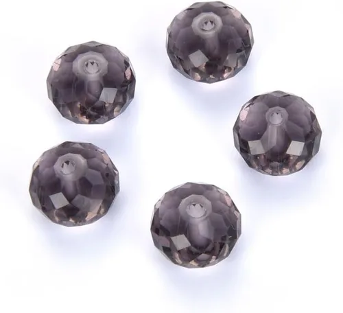 Miniatura 90 de 50 cuentas de cristal Adabele austriaco de 0.394 pulgadas facetadas sueltas Rondelle Siam rojo espaciador compatible con cristales de Swarovski 5040