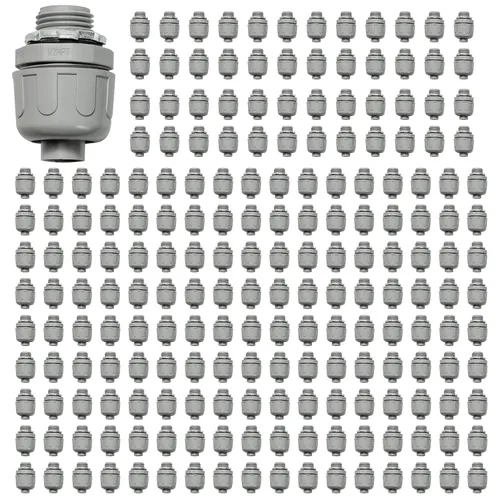 Miniatura 12 de Conectores de conducto, conector hermético de líquido de 1/2 pulgada NPT no metálico para accesorios de conducto flexible eléctrico de PVC, 180