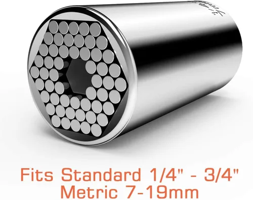 Miniatura 3 de Enchufe Universal, Enchufe Autoajustable que se Adapta a Estándar de 1/4'' - 3/4'' Métrico 7mm-19mm, Adaptadores de Enchufe para Llave de Trinquete