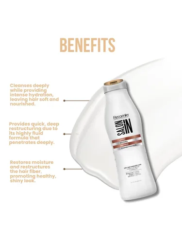 Miniatura 3 de Salon In by Recamier Acondicionador de cabello Hydra Repair Hidratante y fortalecimiento para cabello seco y dañado 10.1 onzas líquidas / 10.1