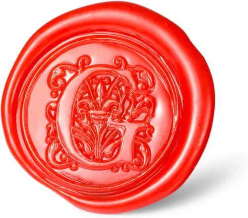Miniatura 29 de Sello de cera Mceal, sello grande de 1 1/5"(30mm) de diámetro, cabeza de latón plateado con mango de madera, serie de letras de la A a la Z