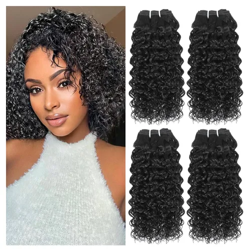 Liang Dian Paquetes Rizados de Cabello Humano 8 8 10 10 Pulgadas Paquetes Kinkycurly de Cabello Humano para Mujeres Negras 100% Sin Procesar Cabello