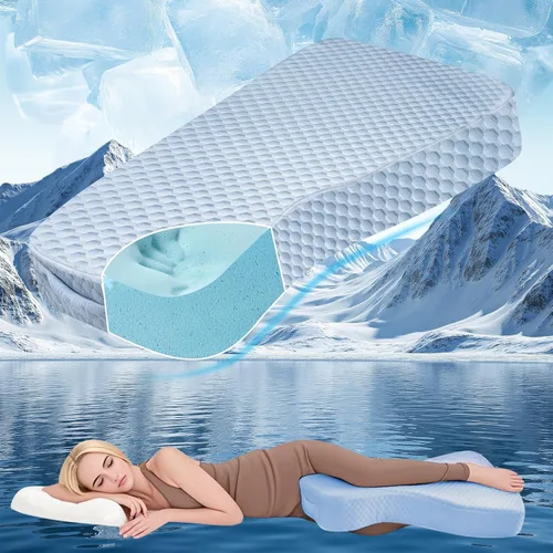 Miniatura 9 de Almohada de rodilla refrescante para dormir de lado, almohada de piernas 100% relleno de espuma viscoelástica para dormir de lado, almohada