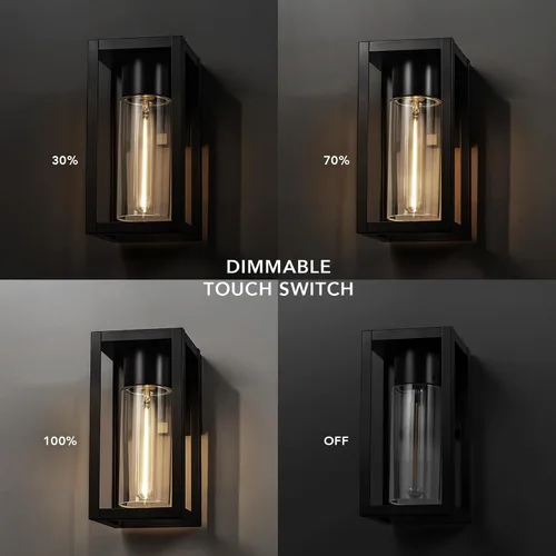 Miniatura 7 de Aplique de pared Globe Electric 60000167 con LED integrado de 1 W, alimentado por energía solar, para exterior, en color negro mate, panel solar