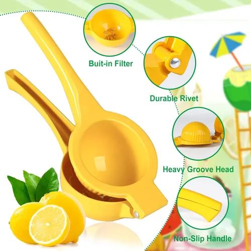 Miniatura 5 de TEZZ Exprimidor de cítricos extra grande, exprimidor de ayuda mental de alta calidad para limón, prensa manual de 3.5 pulgadas, exprimidor de jugo