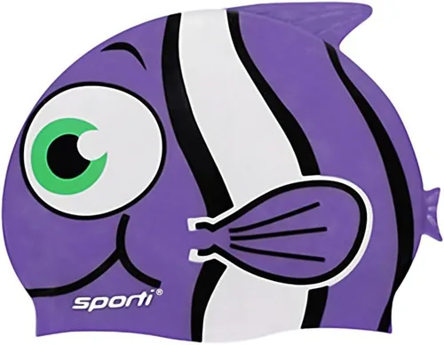 Miniatura 34 de Sporti Gorro de natación de silicona para niños, gorro de natación unisex para jóvenes, gorras de baño de protección para tus hijos, de 2 a 10 años