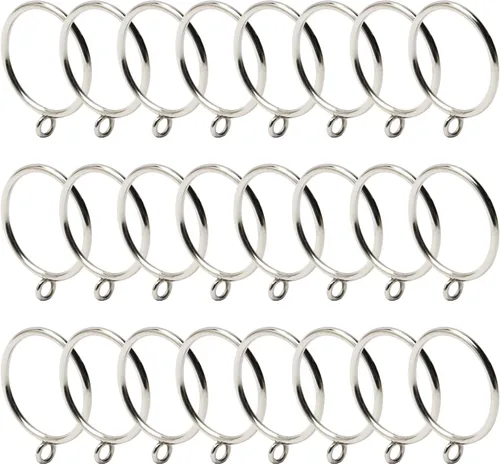 Miniatura 16 de MroMax Anillos de cortina con ojales, anillos de cortina negros de metal de 1-1/2 pulgadas de diámetro interior de 1.496 in de diámetro, anillos