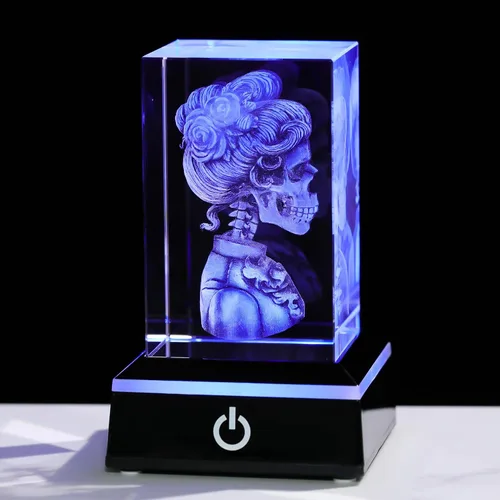 Miniatura 18 de Qianwei Lámpara de Medusa para Mujeres Bola de Cristal 3D 3.14'' - 80mm Láser Medusa Decoración de Vidrio Animales Lámpara Nocturna Regalos Figuras