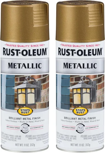 Miniatura 46 de Rust-Oleum 313142 Stops Rust Pintura en Aerosol Metálica, 11 onzas, Bronce Champán