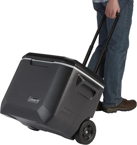 Miniatura 3 de Coleman Xtreme 50qt, enfriador rodante con ruedas, aislamiento de pared extra mantiene el hielo hasta 5 días, hielera portátil con ruedas