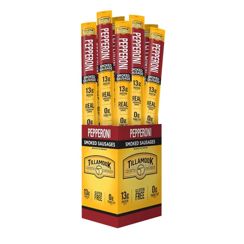 Miniatura 7 de Tillamook Country Smoker Salchichas ahumadas de madera dura, salchicha de cazador, 1.44 onzas, 24