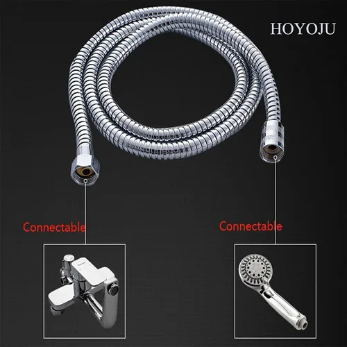 Miniatura 6 de Manguera de ducha de mano de 59 pulgadas, cable de acero inoxidable de grado comercial con tuerca de 1/2 IPS inserto de latón macizo, manguera