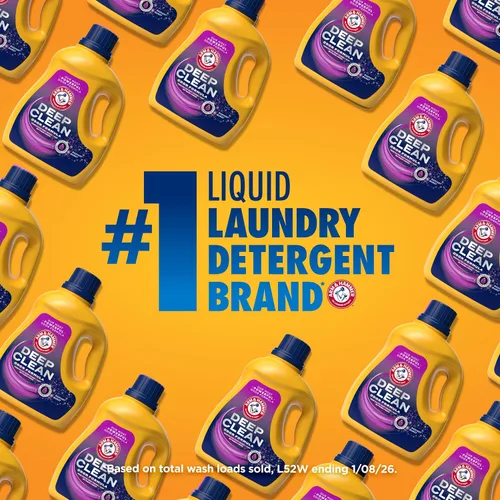 Miniatura 4 de ARM & HAMMER Deep Clean - Detergente líquido para ropa con fórmula de olor, aroma Radiant Burst, 75 onzas líquidas, 50 cargas