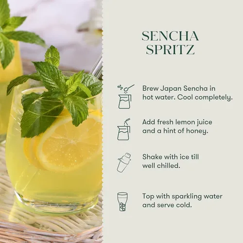 Miniatura 5 de LUXMI Estates - Té verde Sencha japonés - 50g (25 tazas) Té auténtico Sencha japonés de First Leaves Té premium suave, rico y refrescante