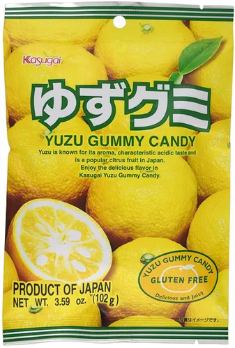 Miniatura 2 de Kasugai Yuzu Gummy Candy 3.59oz (paquete de 9)